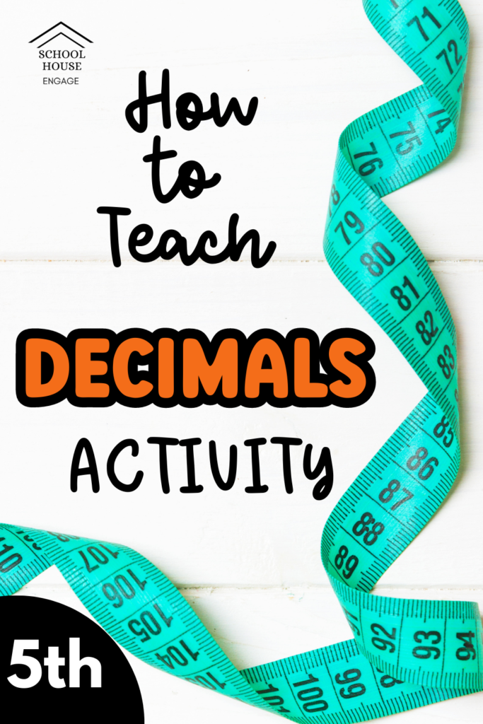 How to teach decimals using a meter tape number line activity that students create in 5th grade