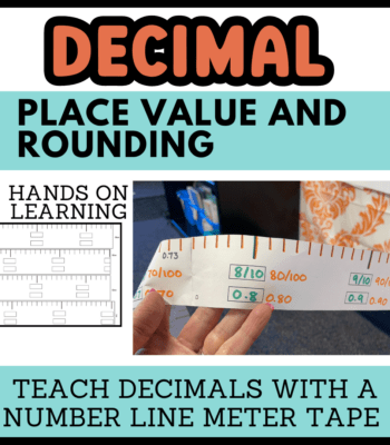 Decimal place value and rounding. Teach decimals with a number line meter tape