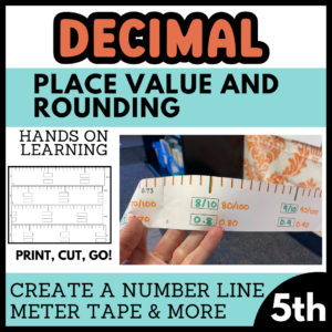 Create a meter tape number line to learn place value of decimals