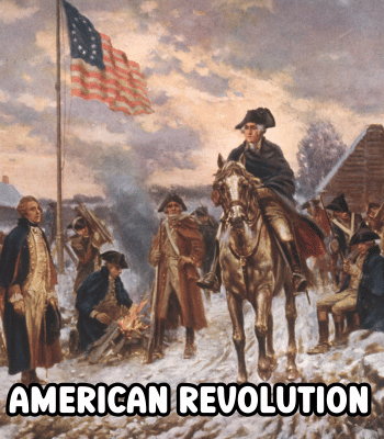 George Washington and text: American Revolution