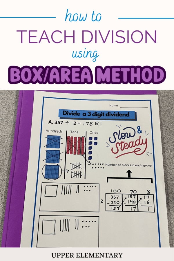 How to Teach Long Division with the Area or Box Method