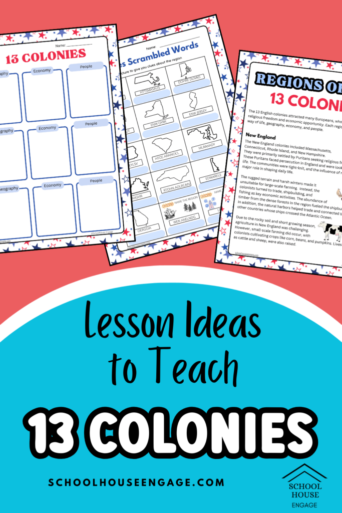 Lesson Ideas to Teach 13 colonies