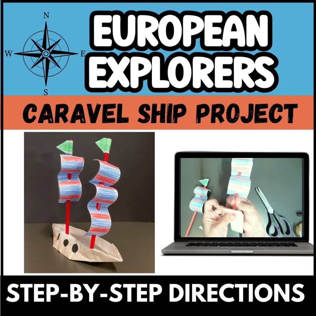 Caravel Ship Project Student Craft for European Explorer Unit