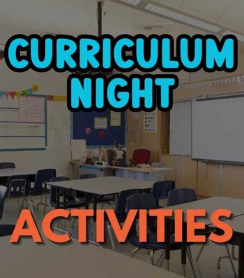 Classroom and text: Curriculum Night Activities