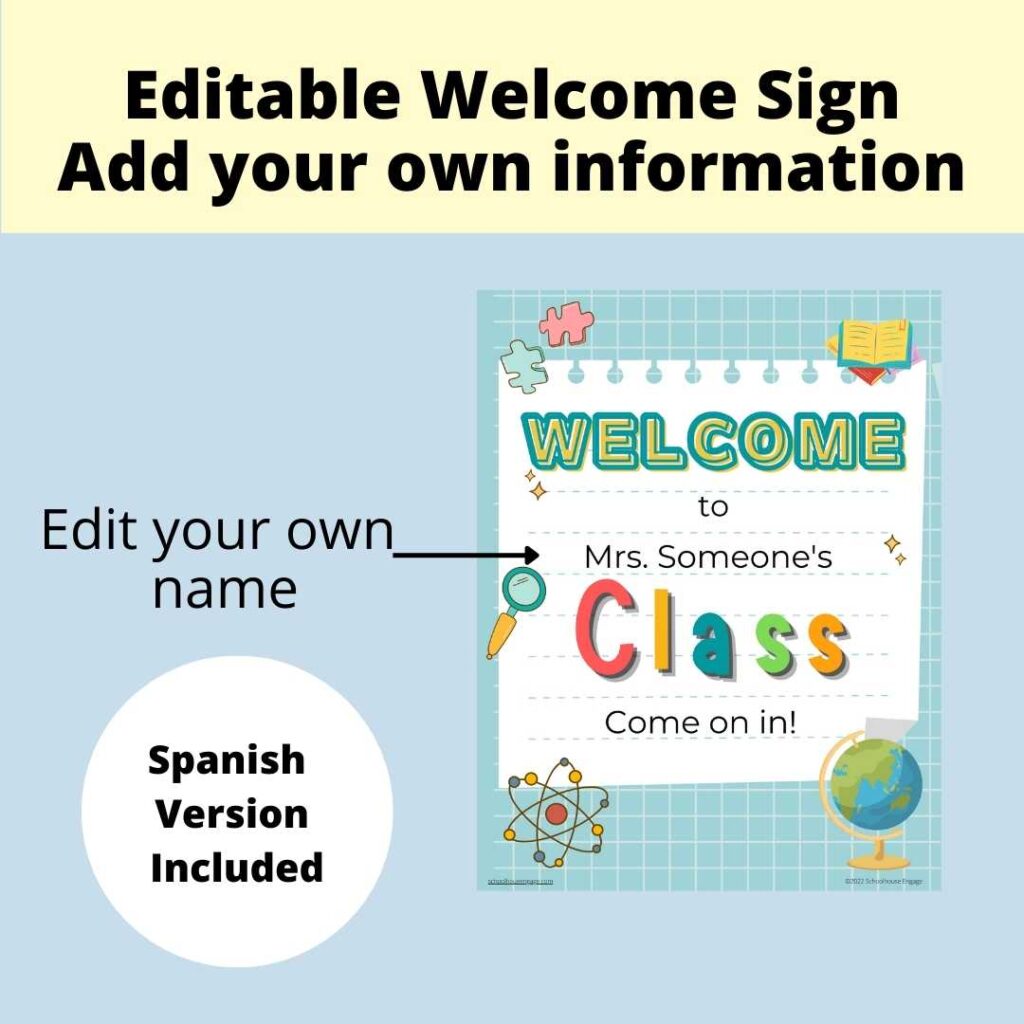 Editable Welcome Sign for Open House