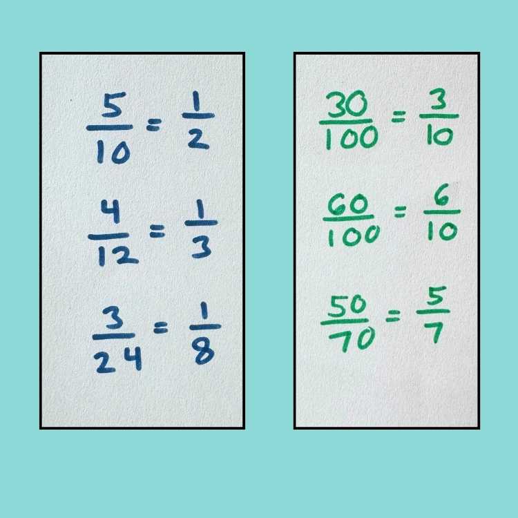 Equivalent fractions