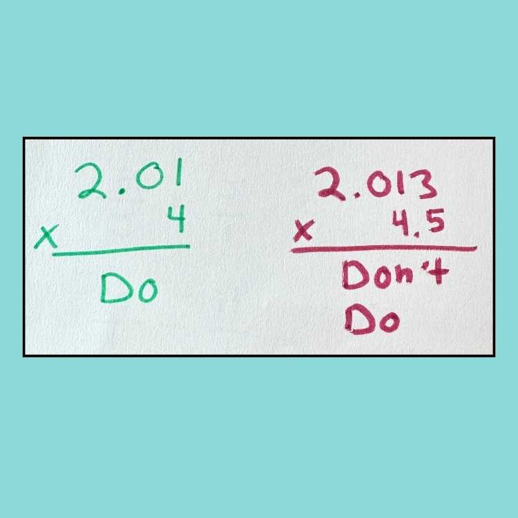 Multiply decimal with whole number