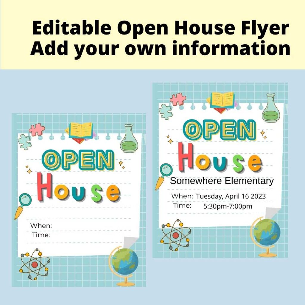 Editable Open House Flyer