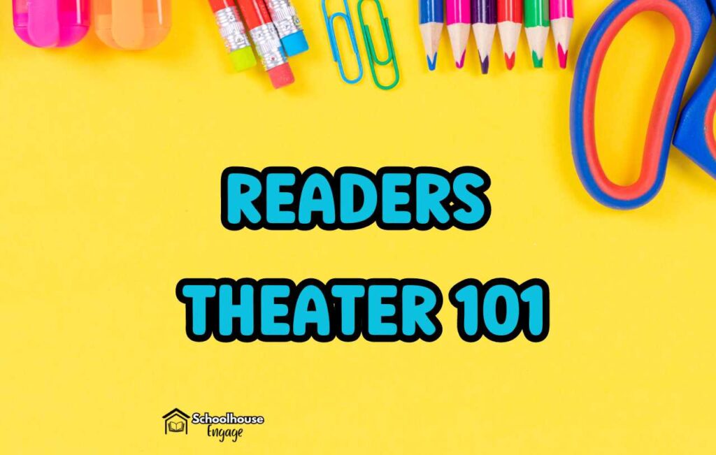 Image of pencils and scissors with text that says Readers Theater 101