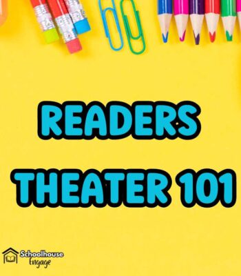 Image of pencils and scissors with text that says Readers Theater 101