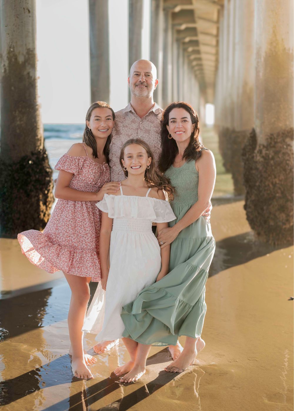 Family photo at beach