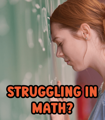 Frustrated student struggling in math