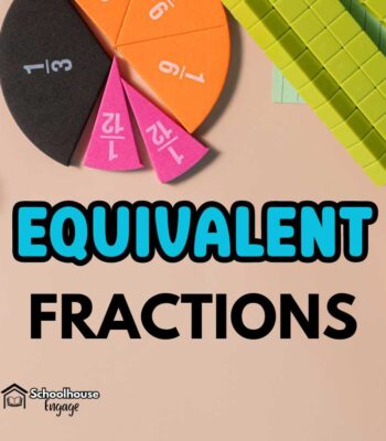 Math Manipulative and text that says "Equivalent Fractions"