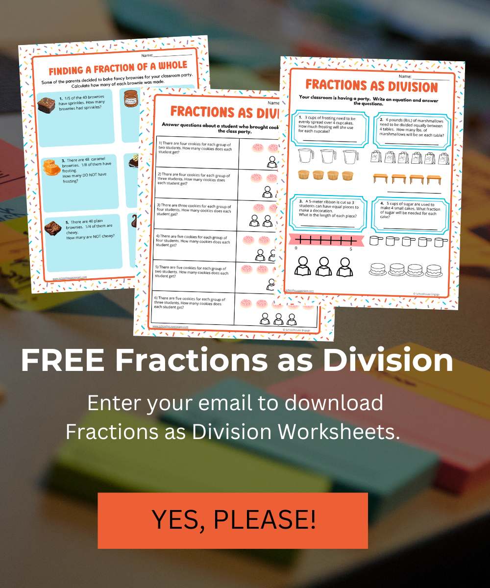 Free Fractions as division 5th grade worksheets pdf