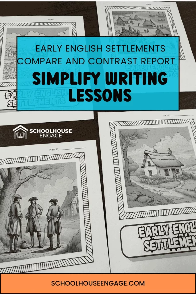 Early English Settlements Compare and Contrast Informative essay cover coloring pages