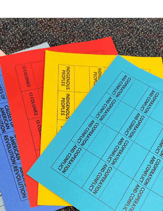 Picture of notebook divider with divider tabs. 