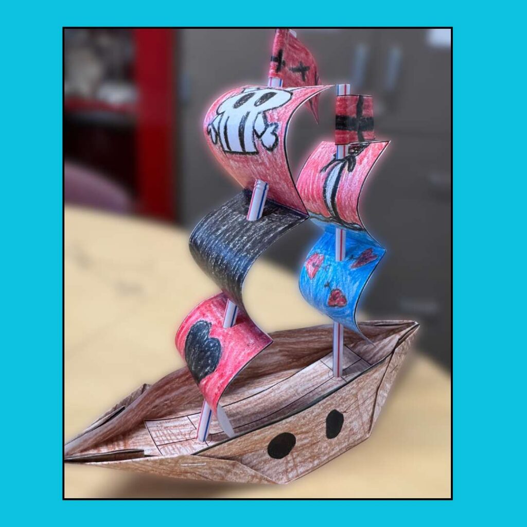 Paper ship craft European Explorers