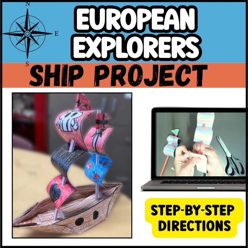 Paper ship craft European Explorers Step by Step Directions Thumbnail