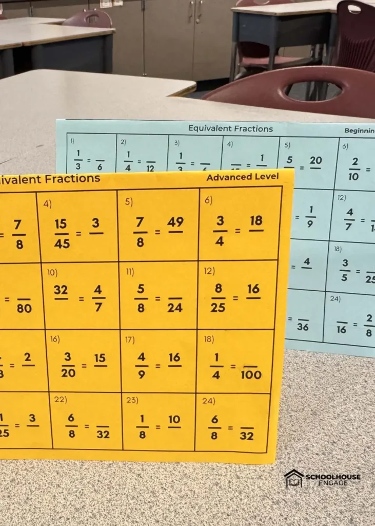 Equivalent Fraction flashcards